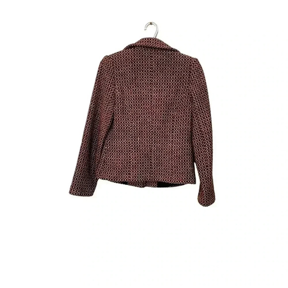 A & K Designs pink/brown/white fitted blazer 50%wool/35%polyester/ 15%acrylic - Picture 3 of 8